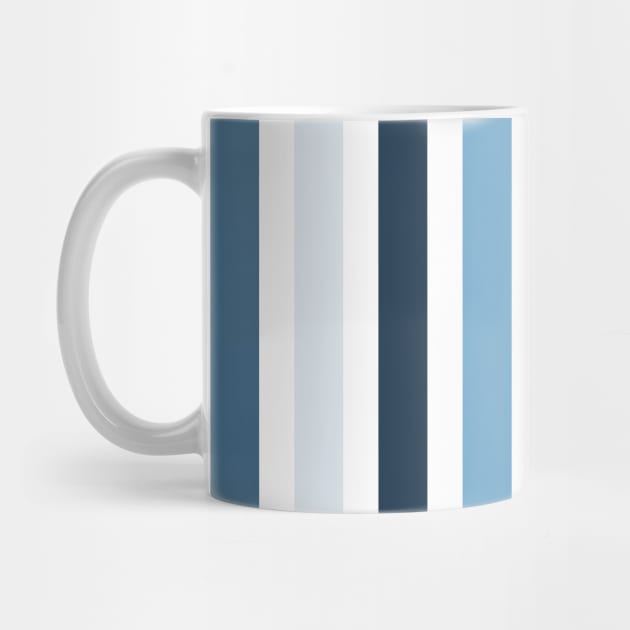 Blue and White Vertical Striped by EACreaTeeve